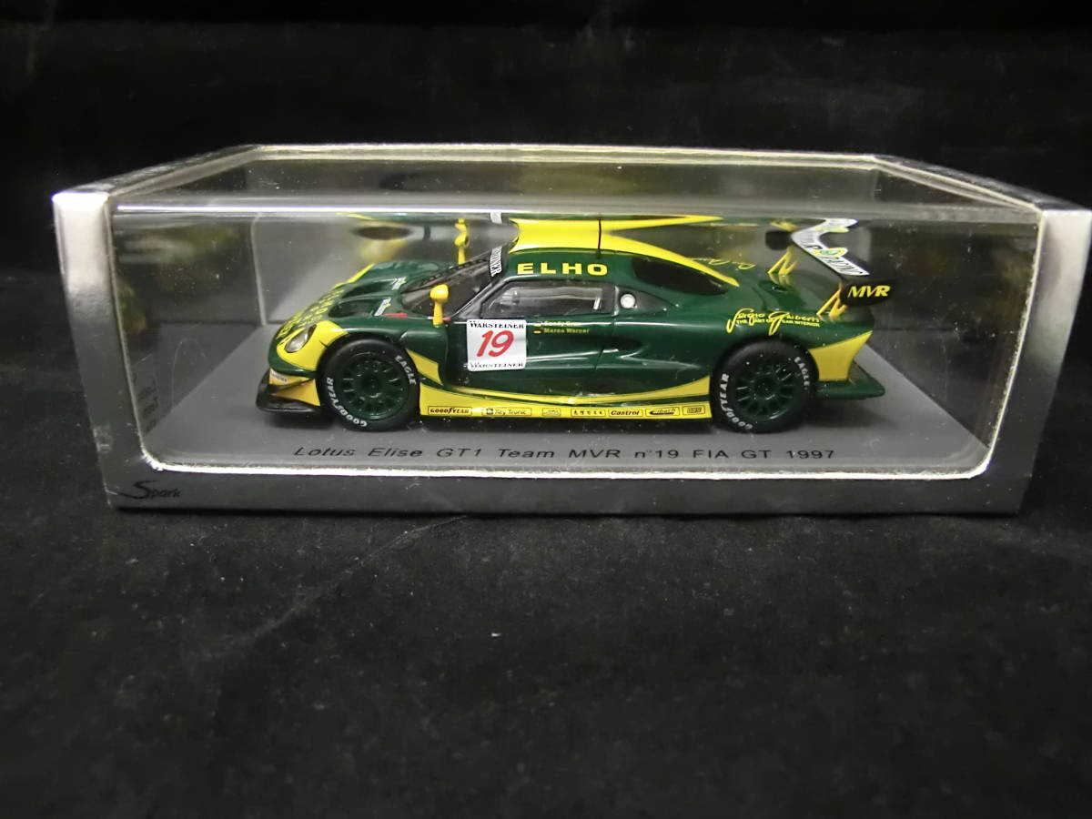 1/43　ロータス　エリーゼ　GT1　Team MVR　FIA　GT　1997　＃19 GT1 Lotus Elise -「elise gt1」(ミニカー) の落札相場・落札価格