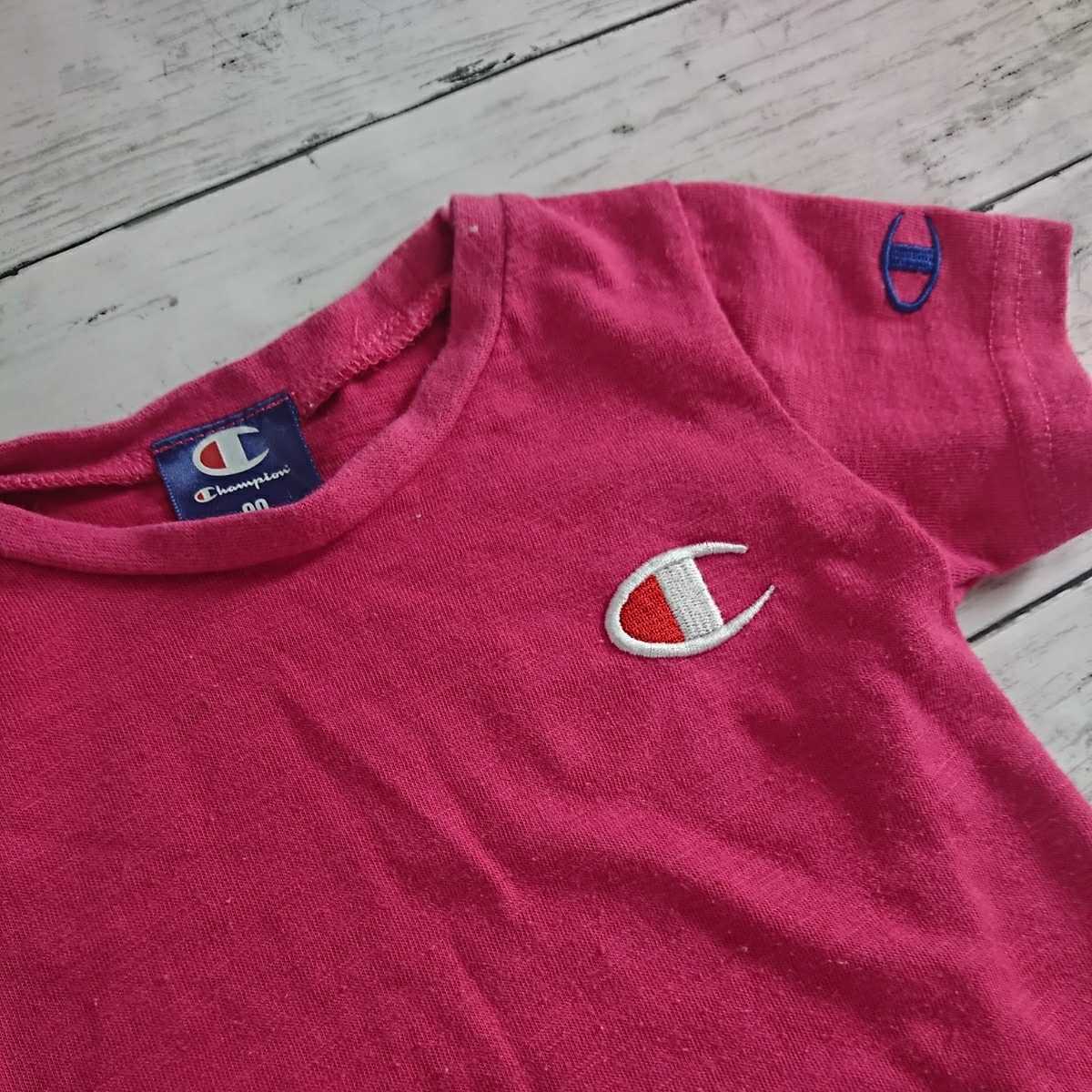 チャンピオン 90 ピンクtシャツ 男の子女の子半袖 90 85 94cm 売買されたオークション情報 Yahooの商品情報をアーカイブ公開 オークファン Aucfan Com