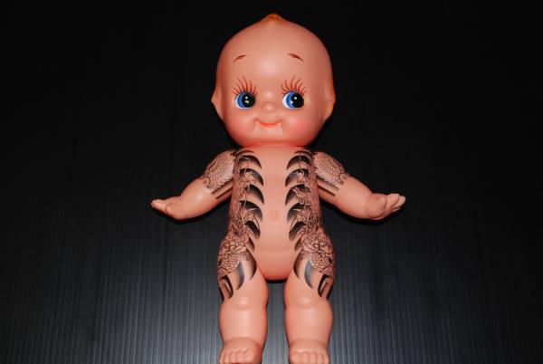 キューピー人形 刺青デザイン 虎柄 大江戸桜 龍⁄虎 (28㎝) 刺青キューピー人形 刺青 キューピー 大江戸桜