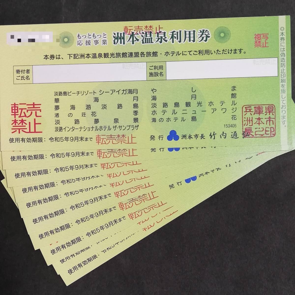 洲本温泉利用券 10万円 淡路島 ホテルニューアワジ(その他)｜売買され 