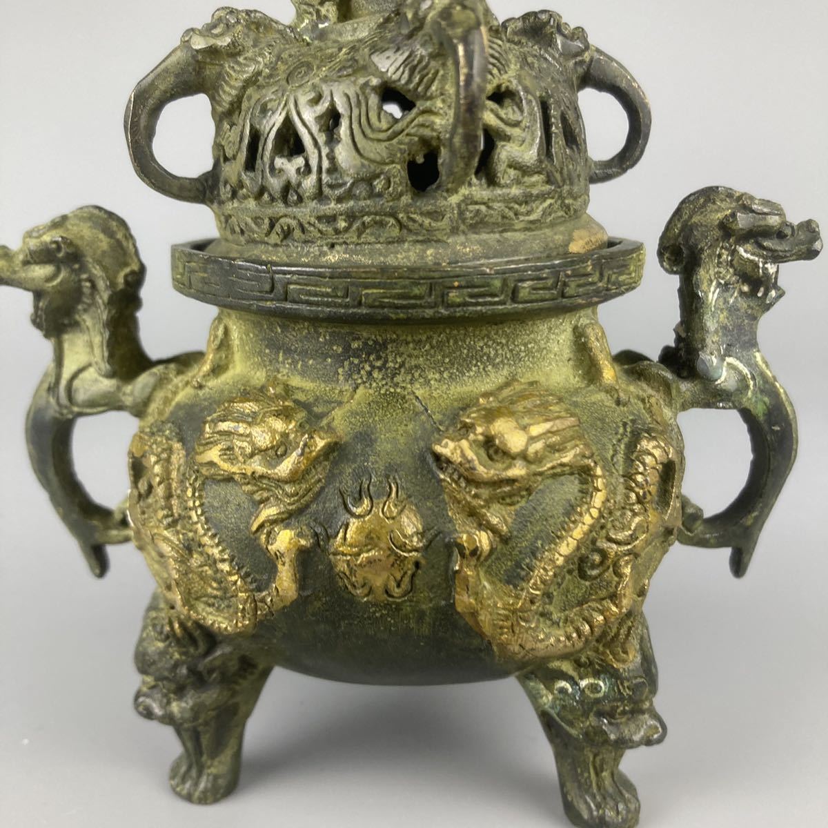 香炉 古銅 中国美術 唐物 銅製 中国古玩 - 時代物 置物 香道具 Yahoo