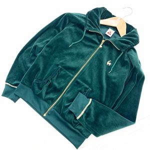 le coq sportif GOLF ★ 秋冬 人気 ダークグリーン ベロア ジャージ ジャケット トラック