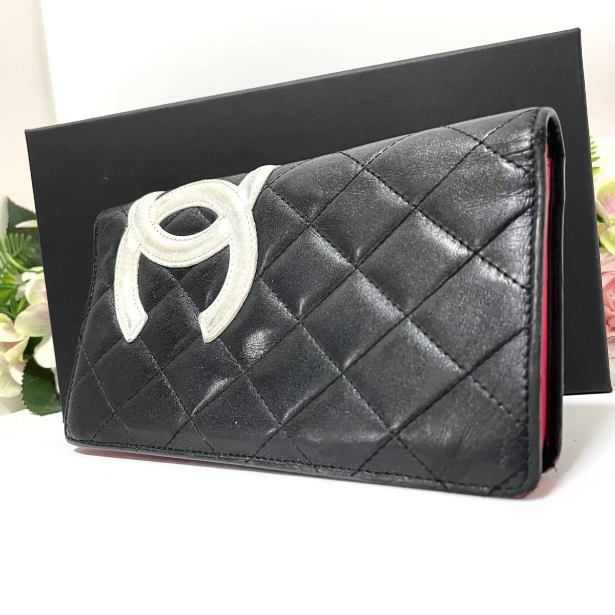 カンボンライン CHANEL シャネル ココマーク 長財布 ブラック - 財布