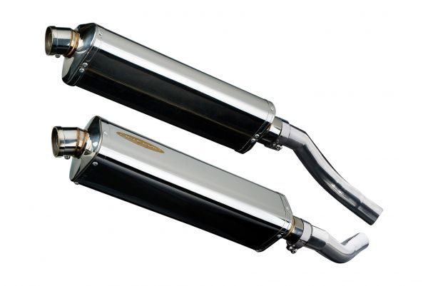 DELKEVIC スリップオンステンレストライオーバルマフラー★HONDA ST1300 ABS/TCS PAN EUROPEAN 2002-2017 420mm KIT1341