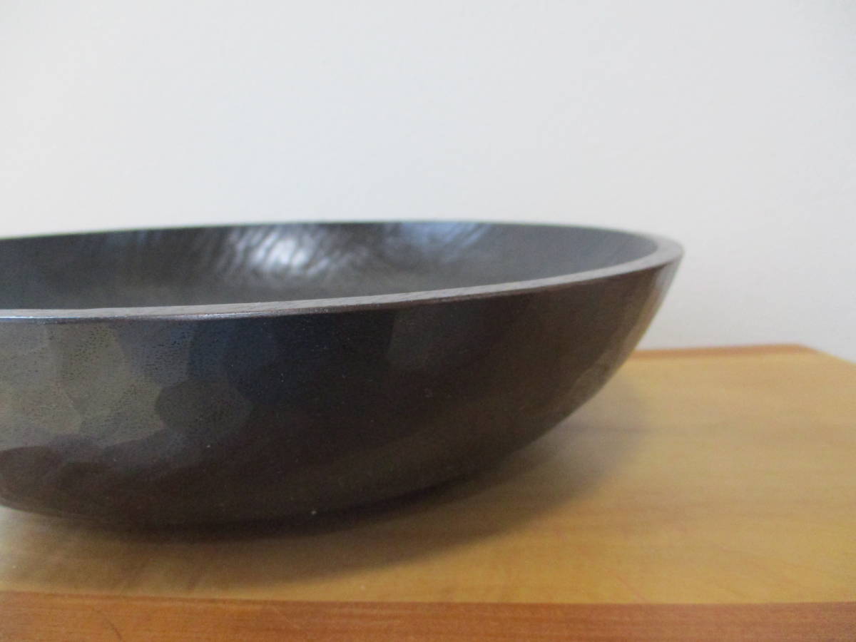 三谷龍二＊黒漆。大きな ボウル＊大鉢＊木の器＊バット。黒い器 天然