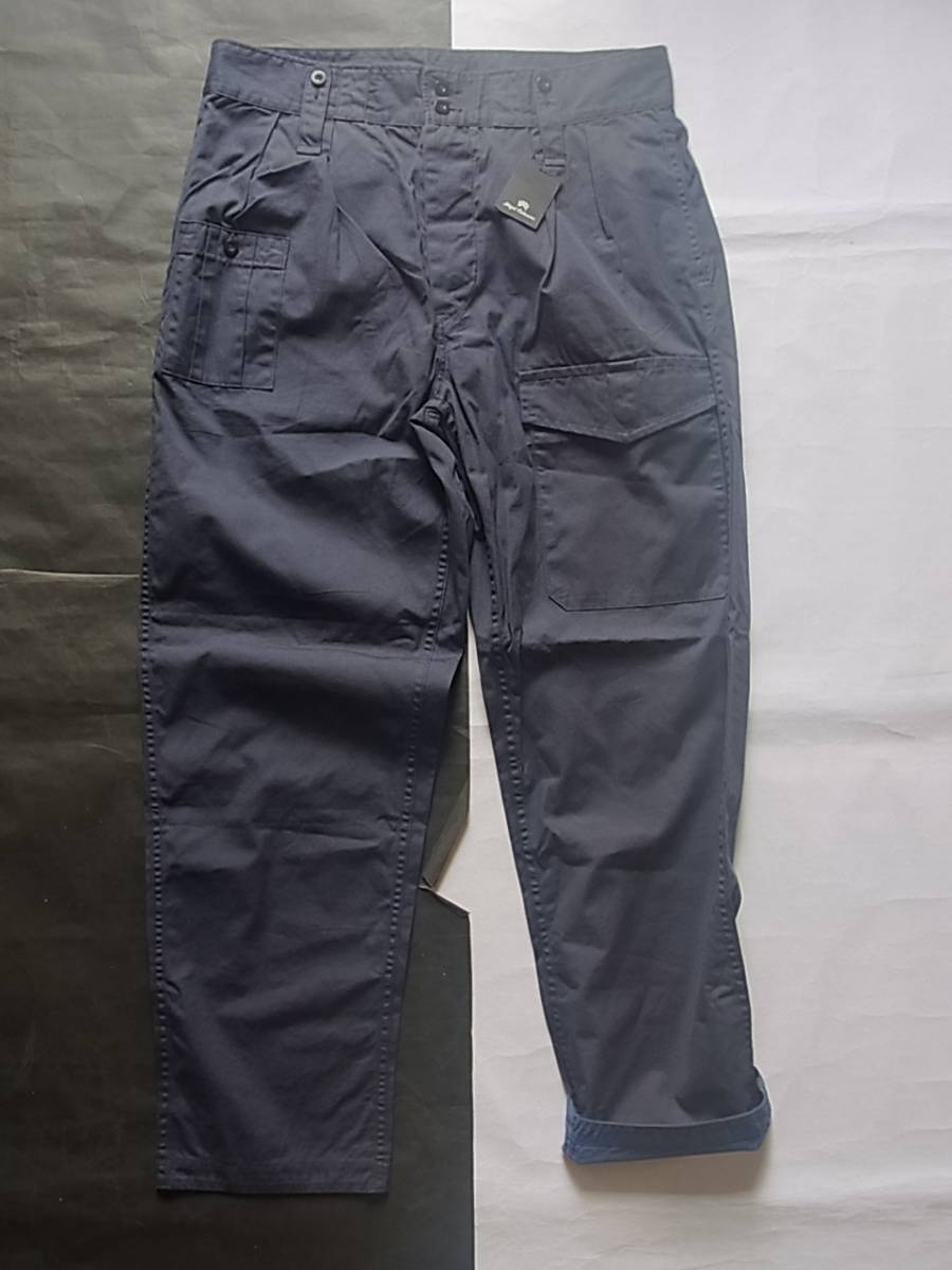 未使用２０SSナイジェルケーボン ネイビーカラー ブリティッシュアーミーカーゴパンツ Weather Cloth