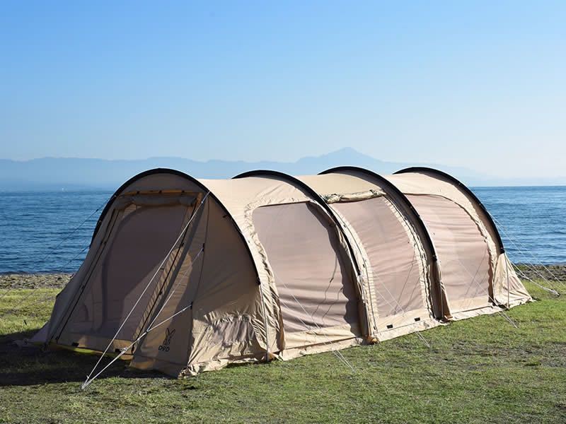 DOD カマボコテント3M カーキ T5-689-KH 2ルーム型トンネルテント
