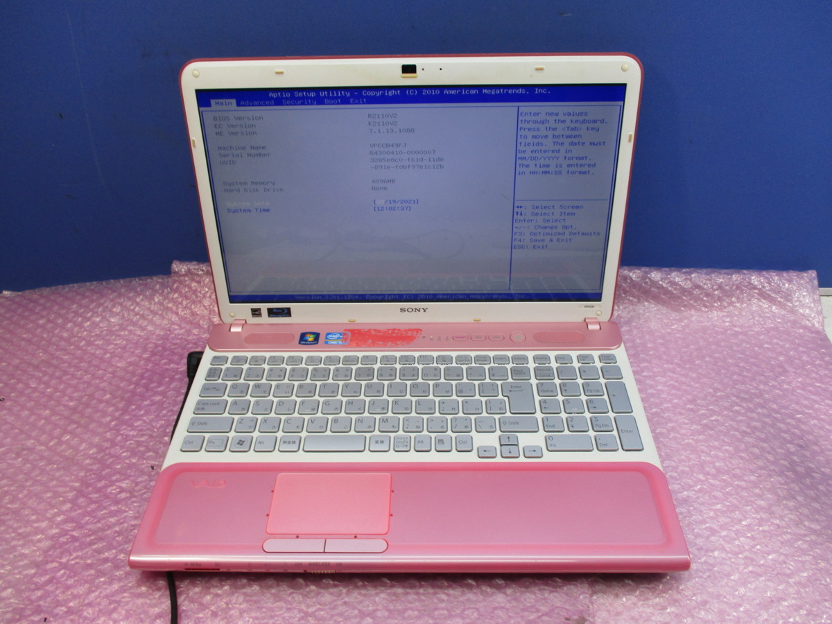 SONY Core VAIO VPCCB49FJ i5 Intel Used RAM 2450M 2.50 GHz 8GB SSD 