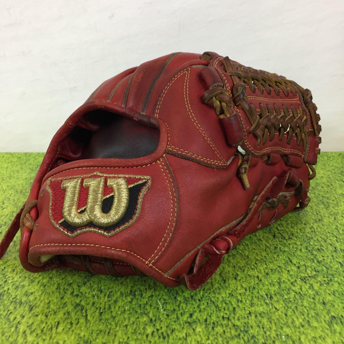G-5242 ウィルソン Wilson ウィルソンスタッフ Wilson staff 軟式 内野手用 グラブ グローブ 野球 中古品 平裏ひび割れ 傷みあり