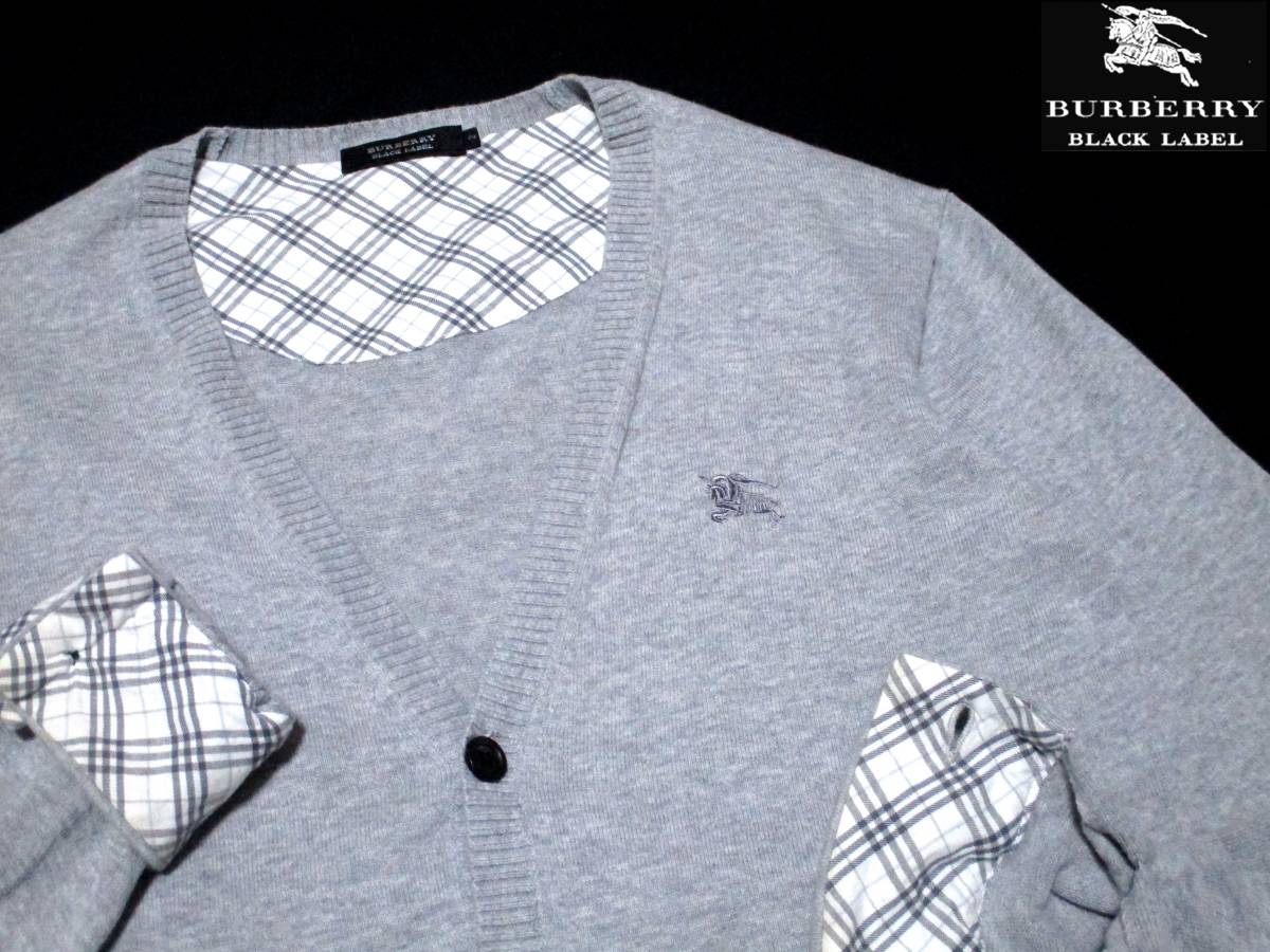 バーバリーブラックレーベル 美品 BURBERRY 希少なL! BLACK LABEL 