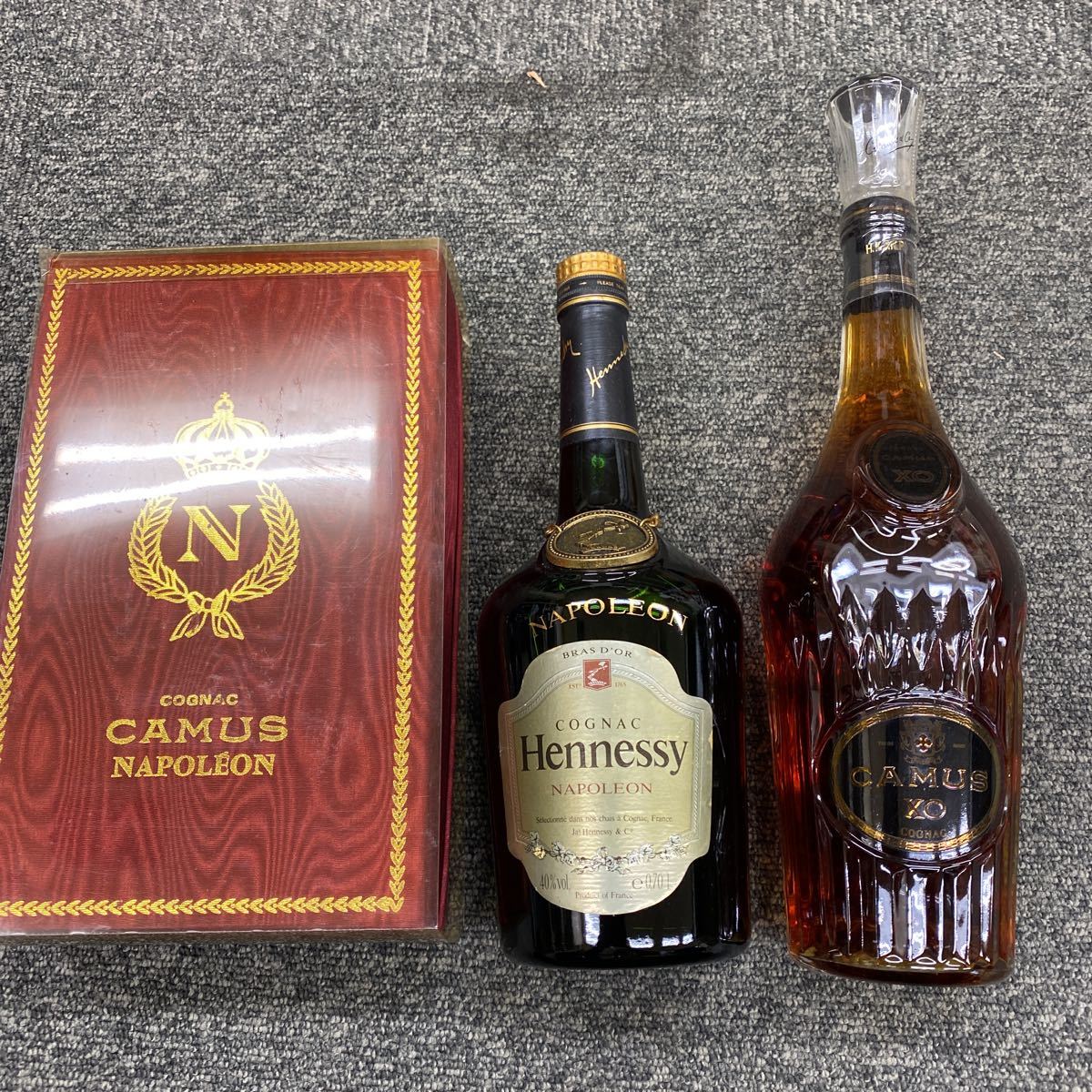 △古酒 まとめて3本 カミュ Hennessy など未開封 古酒未開栓HENNESSY