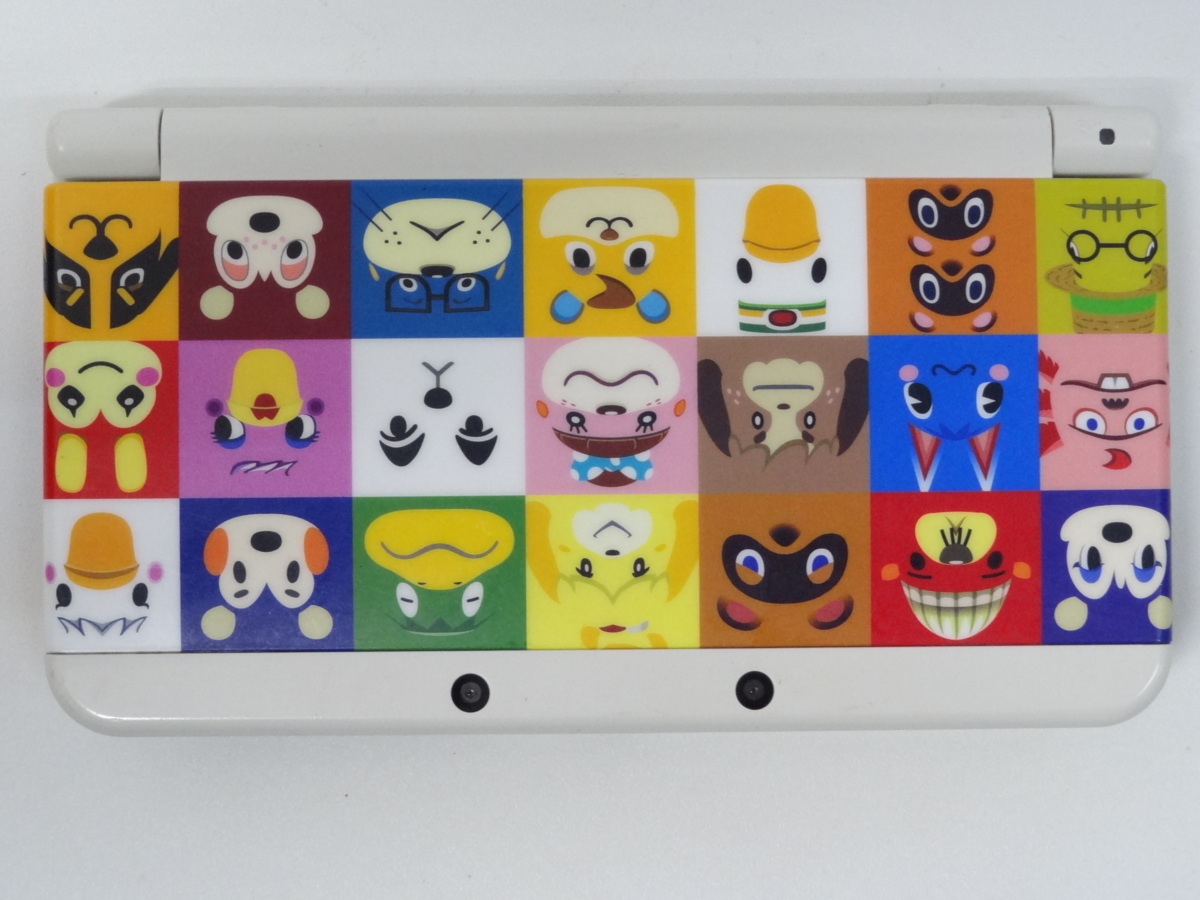 /Zこ3730　任天堂 new NINTENDO 3DS newニンテンドー3DS 初期化済 KTR-001 ホワイト どうぶつの森きせかえプレート【ゆうパケ】ジャンク