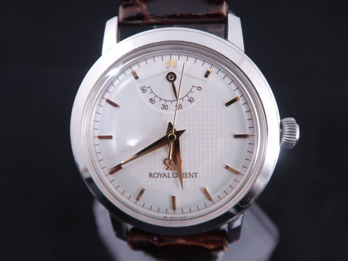 ROYAL ORIENT オリエント EG08-C0 CS 手巻き 21石 裏スケ 腕時計 動作  