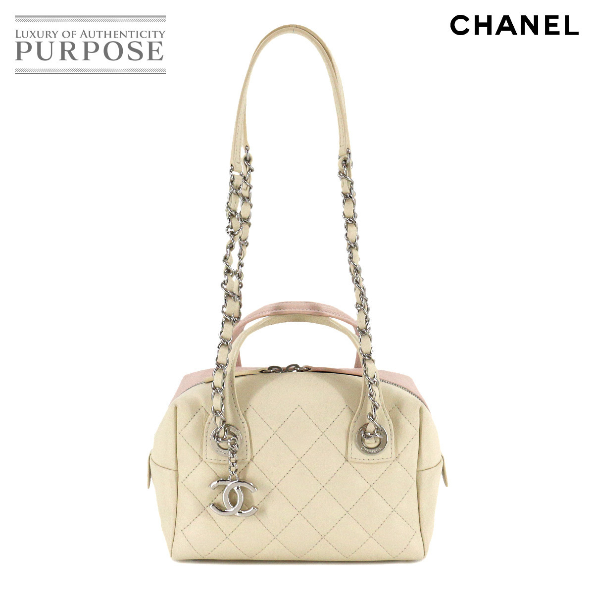 未使用 展示品 シャネル CHANEL バイカラー マトラッセ 2way ハンド 