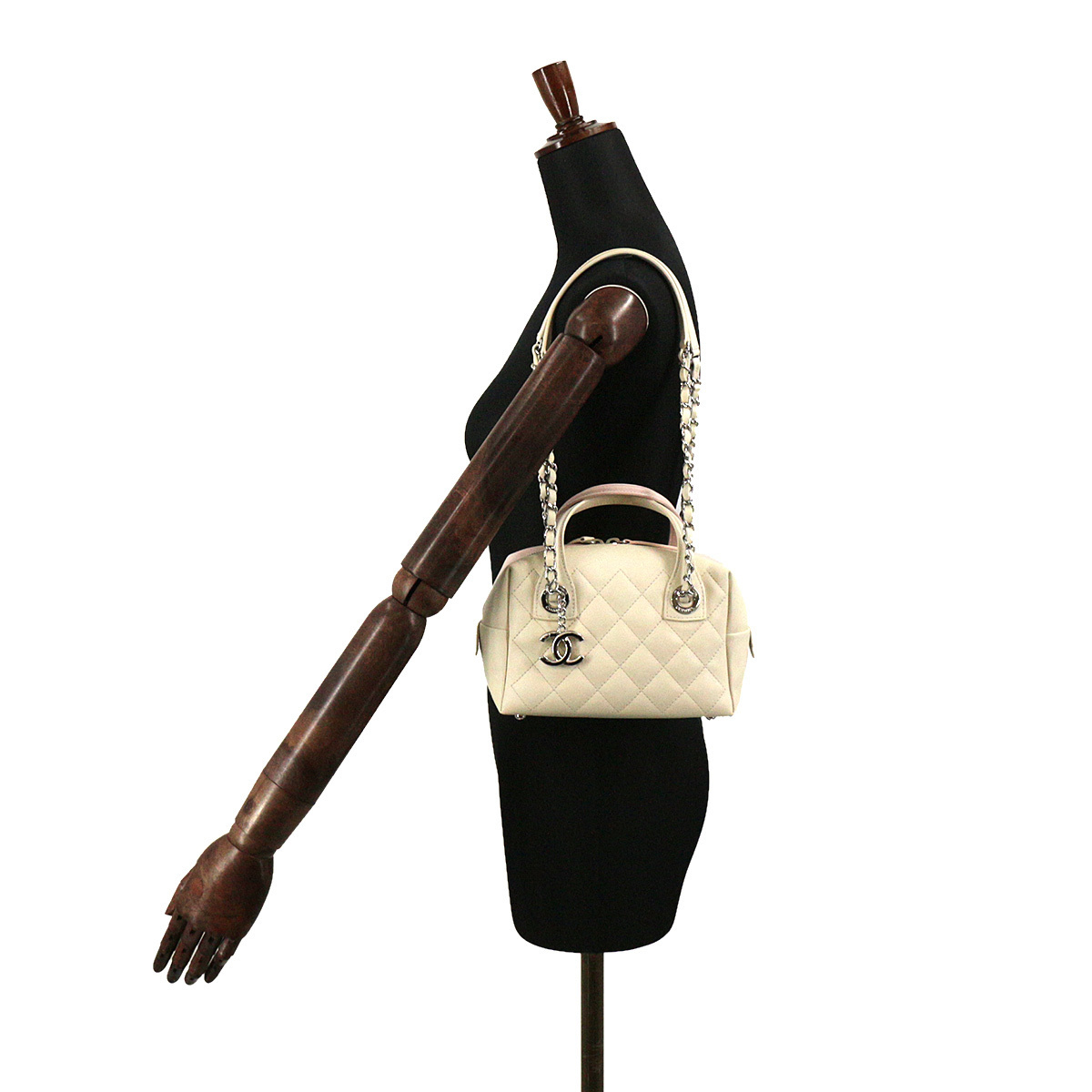 未使用 展示品 シャネル CHANEL バイカラー マトラッセ 2way ハンド 