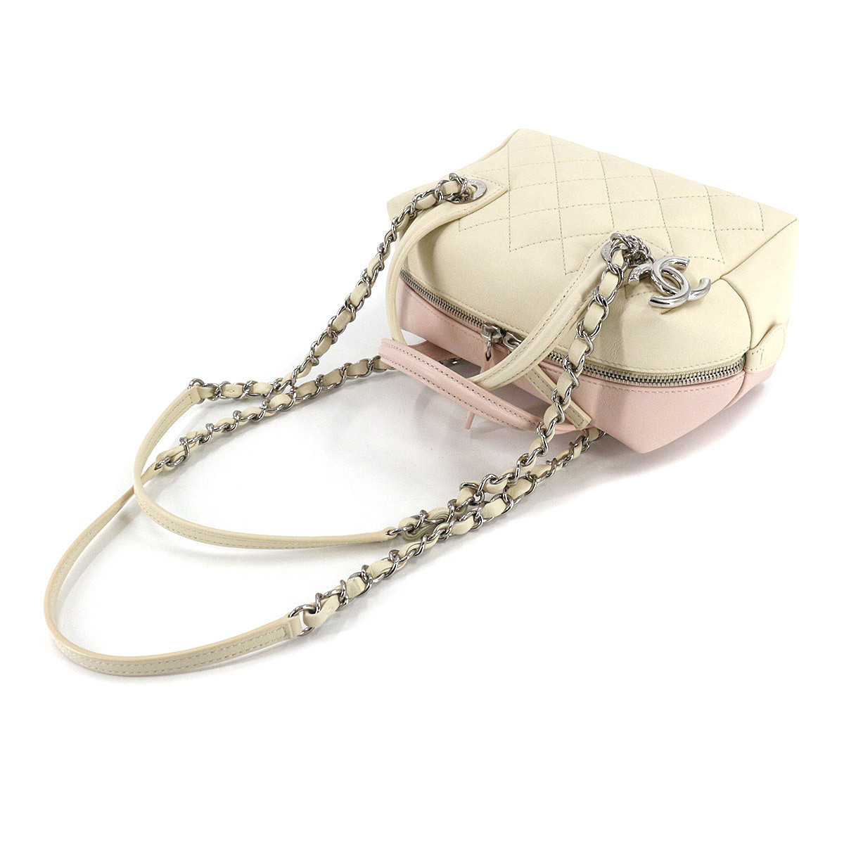 未使用 展示品 シャネル CHANEL バイカラー マトラッセ 2way ハンド 
