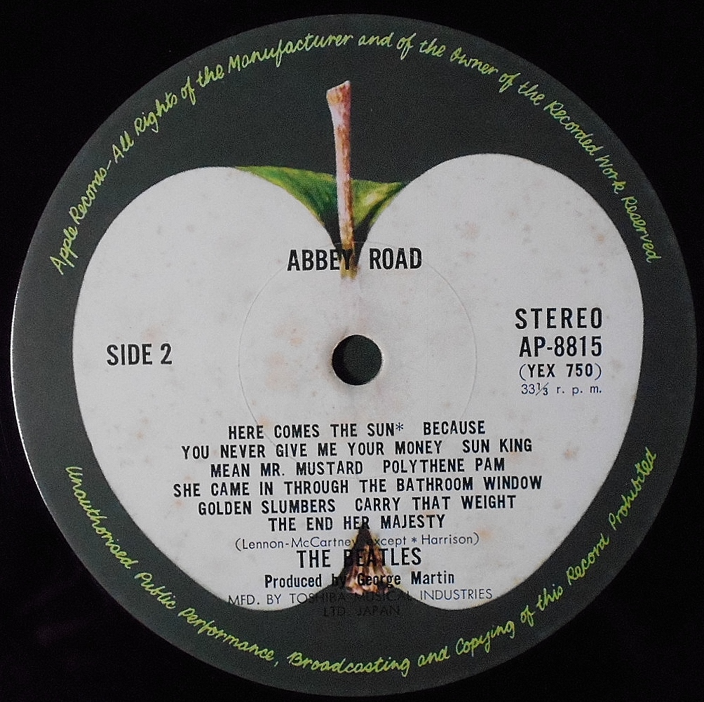 ビートルズ 赤盤 BEATLES ROAD LP ABBEY AP-8815 アビーロード THE