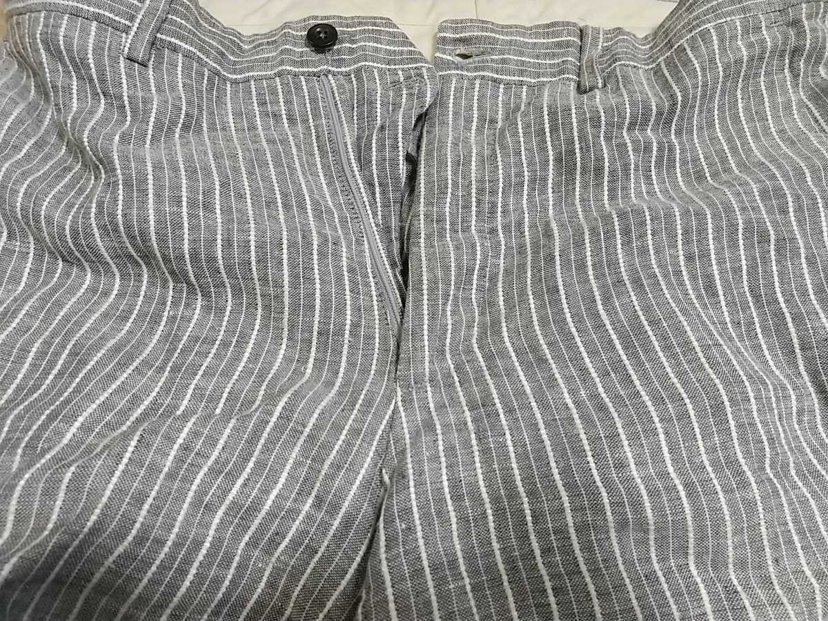 ETRO MILANO ストライプパンツ サイズ46 エトロ ミラノ インポートブランド イタリア製 スラックス PANTS MADE IN ITALY メンズ 中古 ETRO エトロ ストライプ スーツセットアップ 0 ロゴストライプ