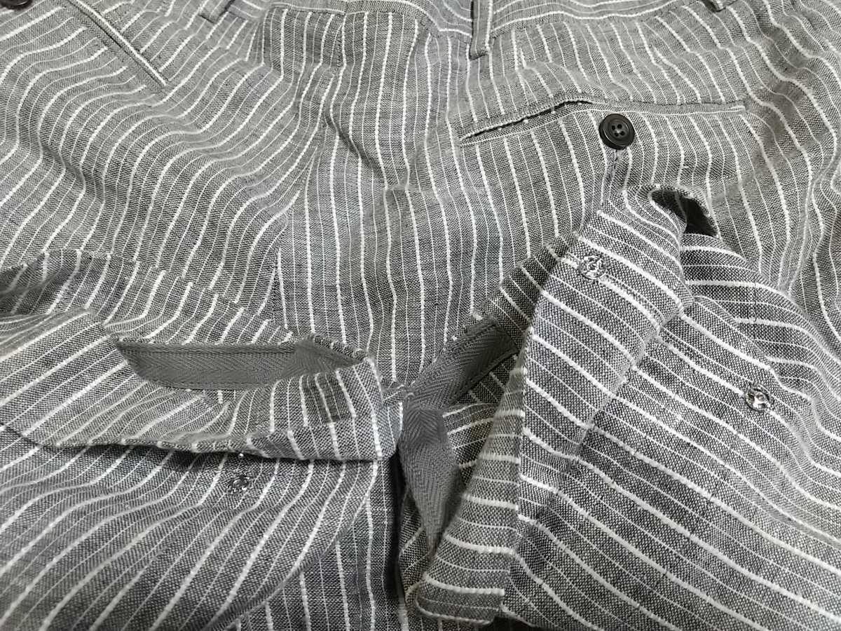 ETRO MILANO ストライプパンツ サイズ46 エトロ ミラノ インポートブランド イタリア製 スラックス PANTS MADE IN ITALY メンズ 中古 ETRO エトロ ストライプ スーツセットアップ 0 ロゴストライプ
