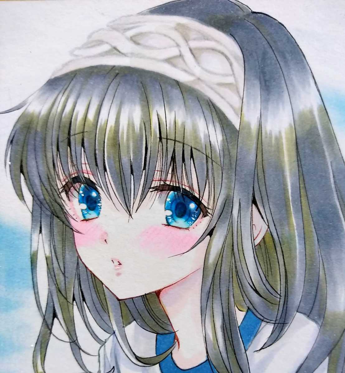 鷺沢文香 体操着 体育着 ブルマ アイマス デレマス 同人 オリジナル 少女 女の子 手描きイラスト 色紙 手描きイラスト 売買されたオークション情報 Yahooの商品情報をアーカイブ公開 オークファン Aucfan Com