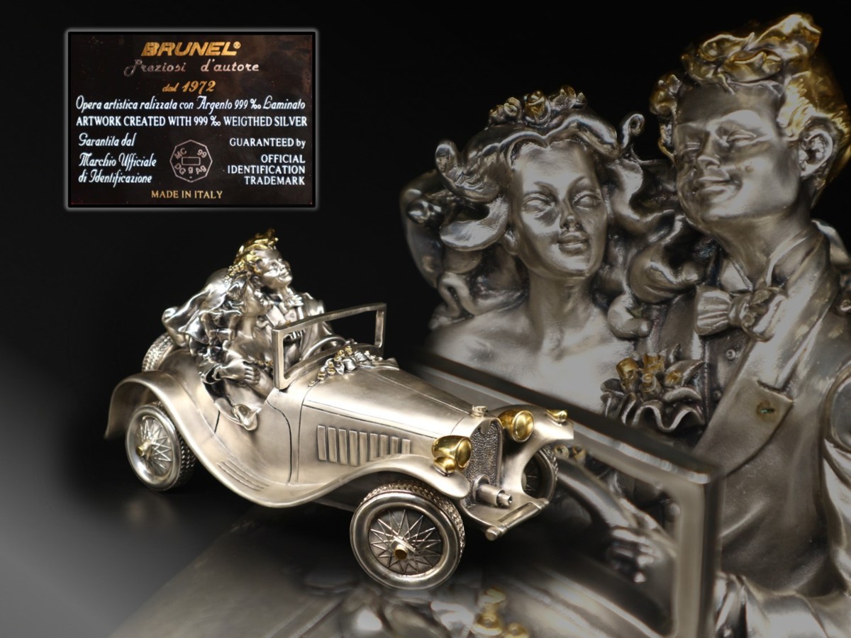 イタリア　ブルーネル社　銀細工のアート BRUNEL イタリア製 ブルネル - Brunel Preziosi 0729h 裸婦像 LA