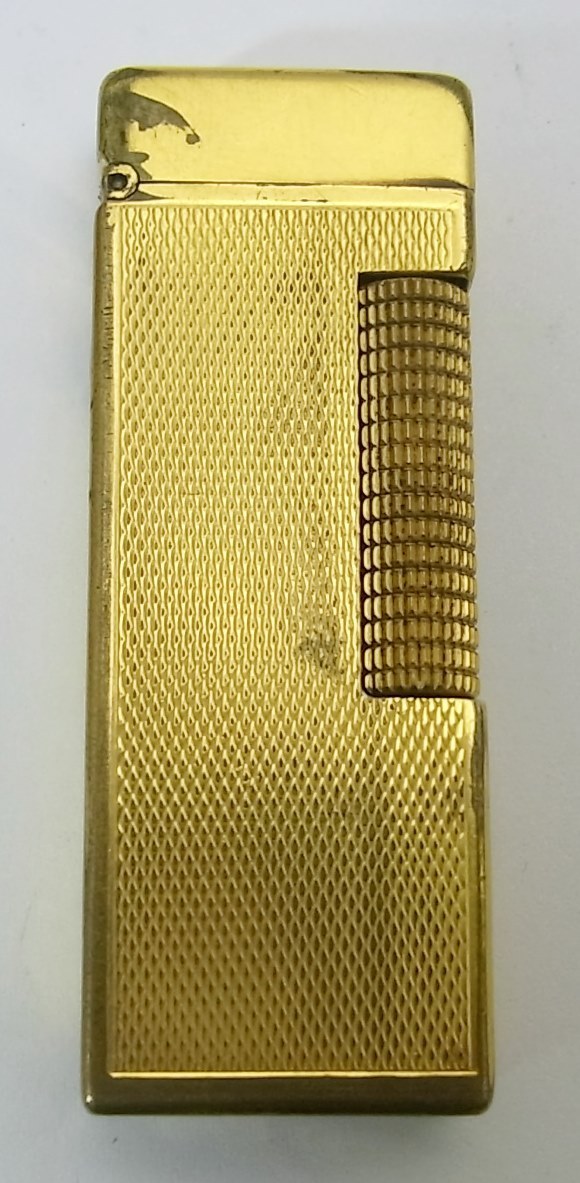 dunhill ダンヒル☆ガスライター ゴールド色 PATENTED☆着火確認済 箱