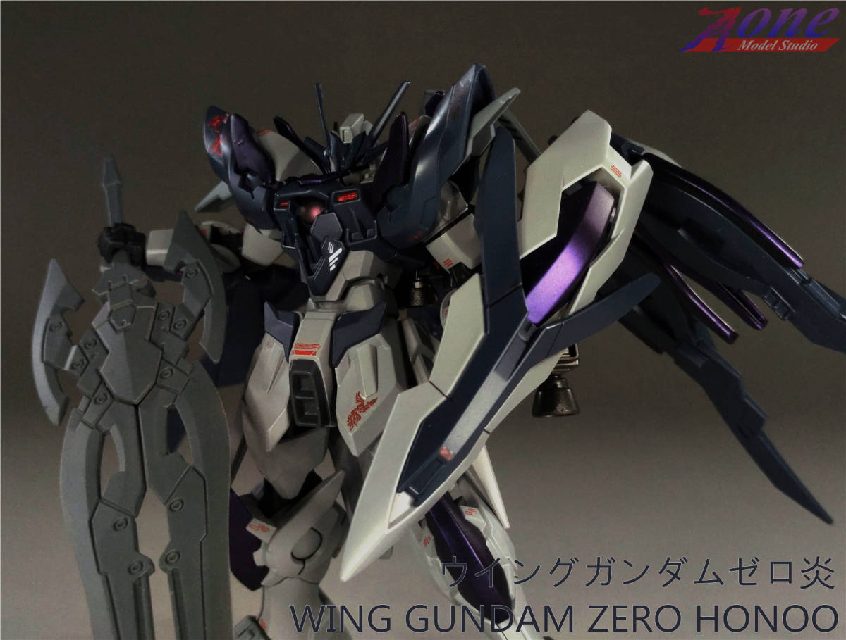 HG 1/144 WING GUNDAM ZERO HONOO ウイングガンダムゼロ炎 塗装完成品 