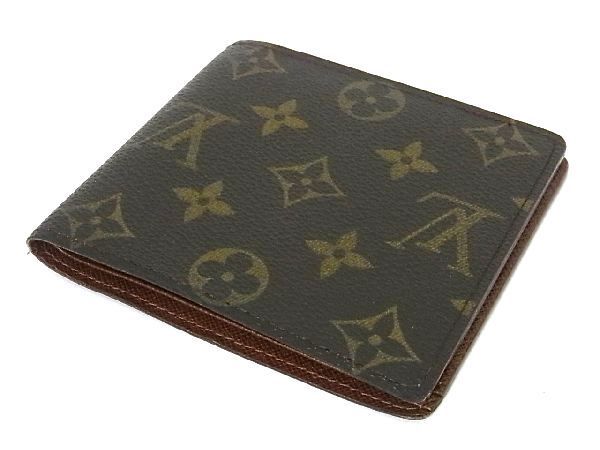 ルイ・ヴィトンモノグラム ブラウン　財布 極美品！！LOUIS VUITTON 二つ折り財布 ブラウン 1円 □極美品□ LOUIS