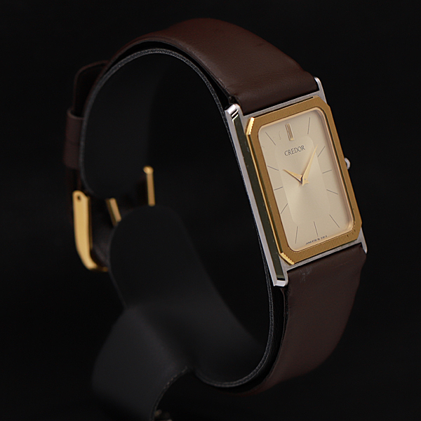 クレドール 1円 SEIKO QZ 角 セイコー-返品交換 セイコー CREDOR D4