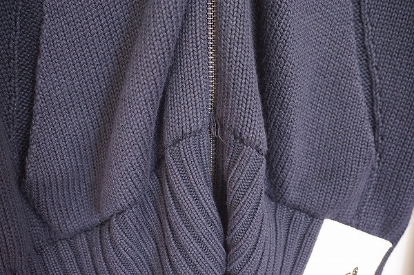 #wnc エンポリオアルマーニ EMPORIOARMANI パーカー ニット S 紺 ジップニット ダブルジップ メンズ [568141]