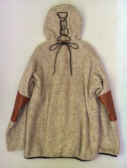 KAPITAL ヘリンボーン フリース ダッフル フード コート リバーシブル