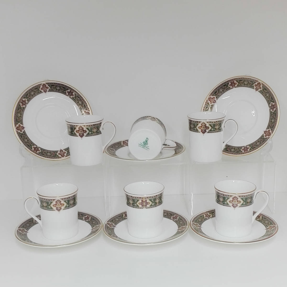 キッチン/食器 新品 英国製 RoyalDoulton Axminster 紅金彩ディナー皿5枚