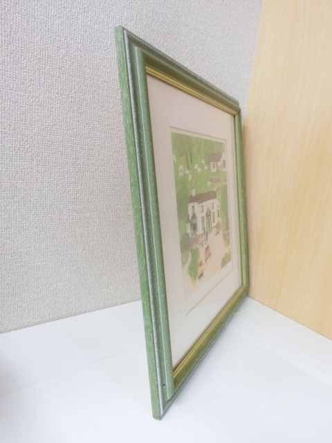 豊2063E/1C〇安野光雅 リトグラフ 「ニア・ソーリー村（ビアトリクス・ポターゆかりの地）」イギリス 206/250 直筆サイン入り 中古品〇_8