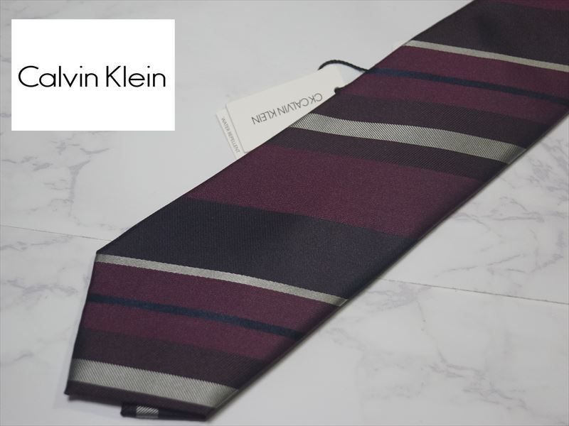 豊富な，新作登場 Calvin Klein カルバン クライン CK シルク WATER REPELLENT ウォーターリパレント 防水 ネクタイ 赤 レッド ストライプ ビジネス(ネクタイ)｜売買されたオークション情報、yahooの商品情報をアーカイ 服飾小物