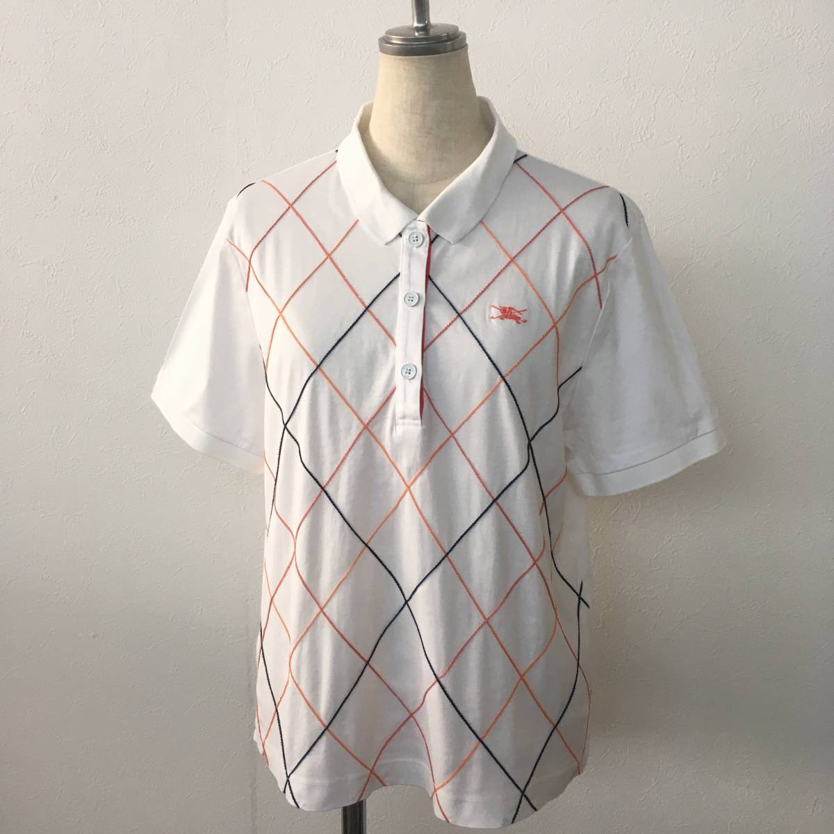  BURBERRY GOLF バーバリーゴルフ レディース チェーンステッチ＆刺繍入り 半袖ポロシャツ 良品 size LL(バーバリー)｜売買されたオークション情報、yahooの商品情報をアーカイブ公開 - オークファ シャツ