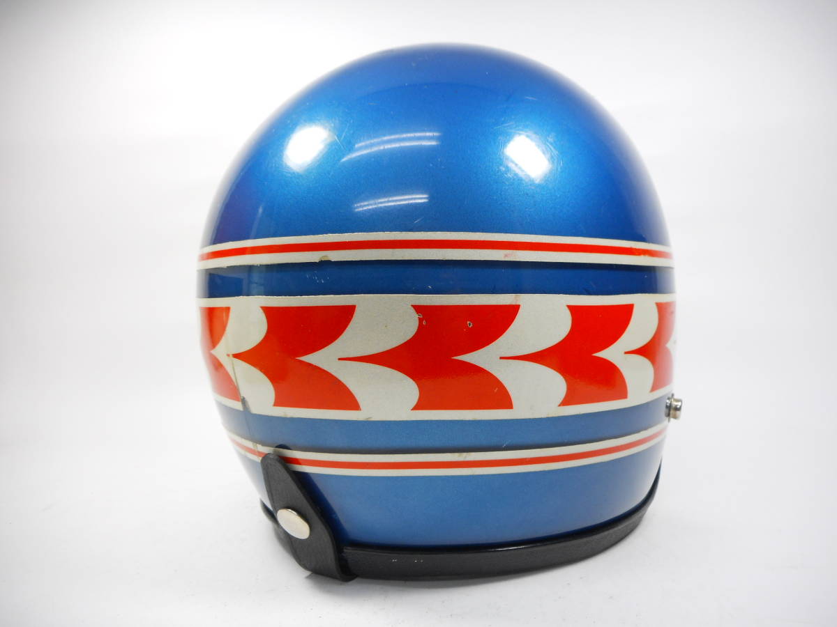 70s KAWASAKI ジェットヘルメット M 目深加工済み ☆70年代 当時物 