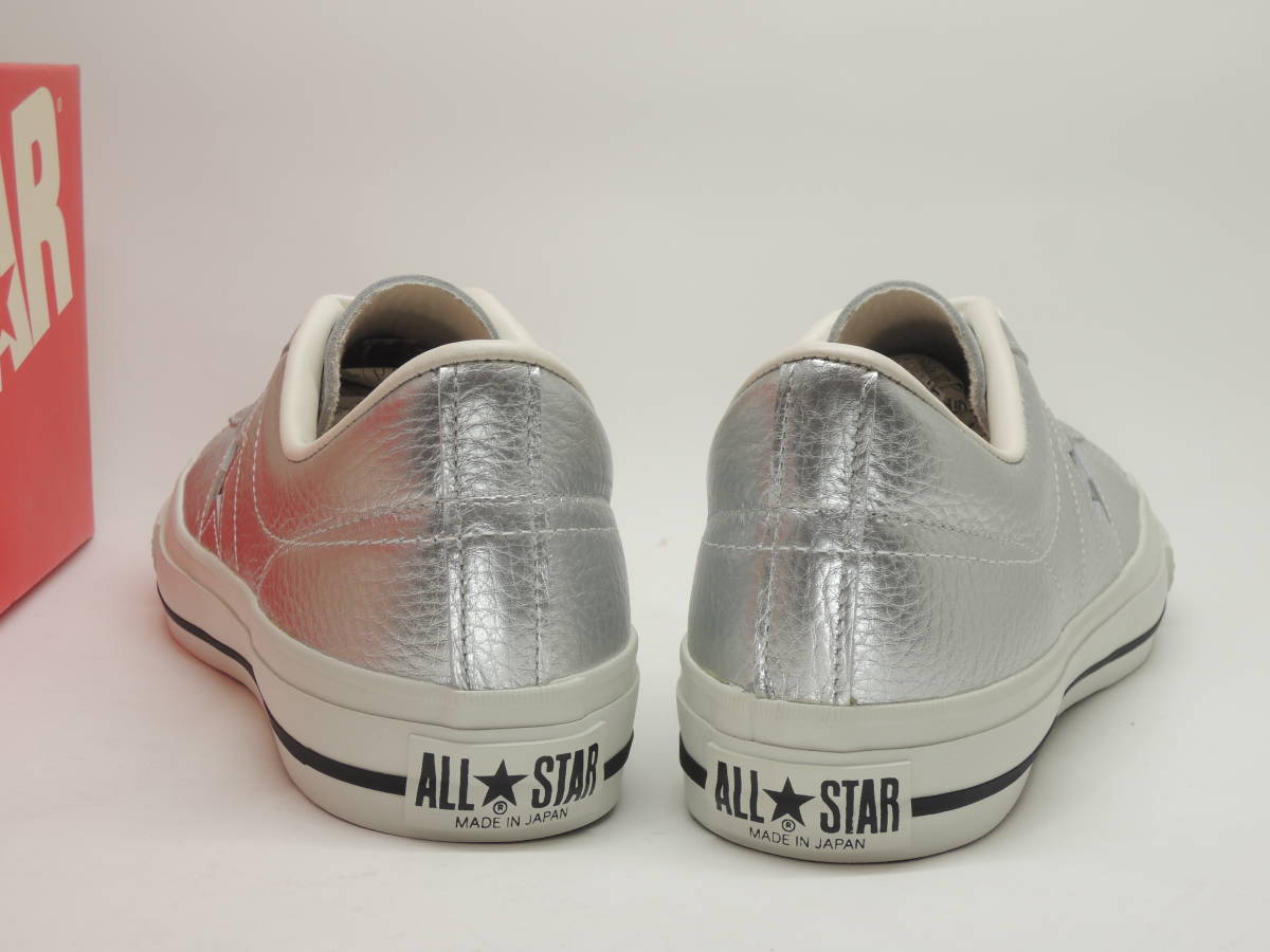 即決!未使用! 日本製 CONVERSE ONE STAR J METALLIC SILVER サイズ 