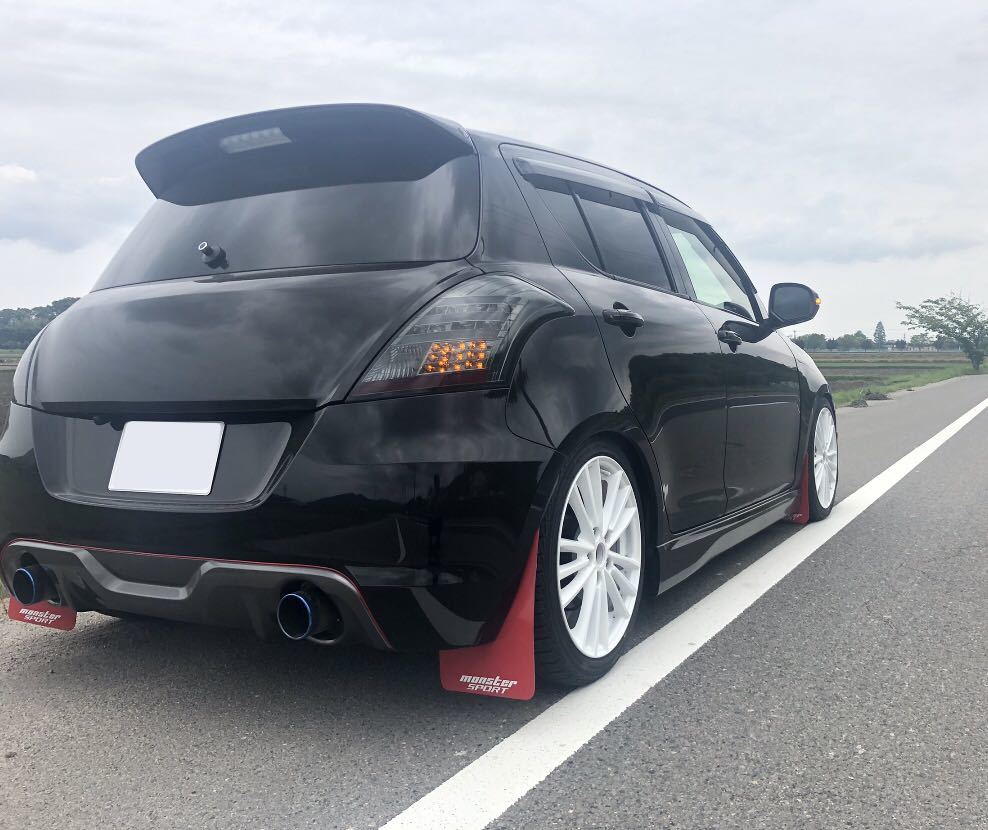 スイフトスポーツ zc32s マッドフラップ マッドガード 泥除け ブラック