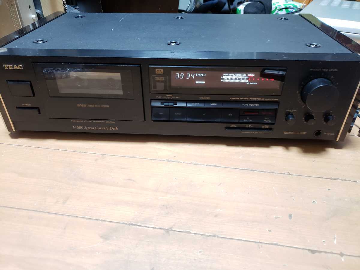 TEAC 3ヘッドカセットデッキ V-680 ジャンク オーディオ機器 カセット