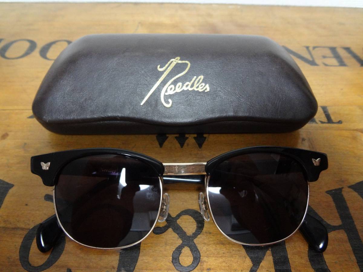 【限定SALE，お得】 品 Needles ニードルス Papillon Glasses Samuel パピヨン 跳ね上げ サングラス(金属フレーム)｜売買されたオークション情報、yahooの商品情報をアーカイブ公開 - オークファン 金属フレーム