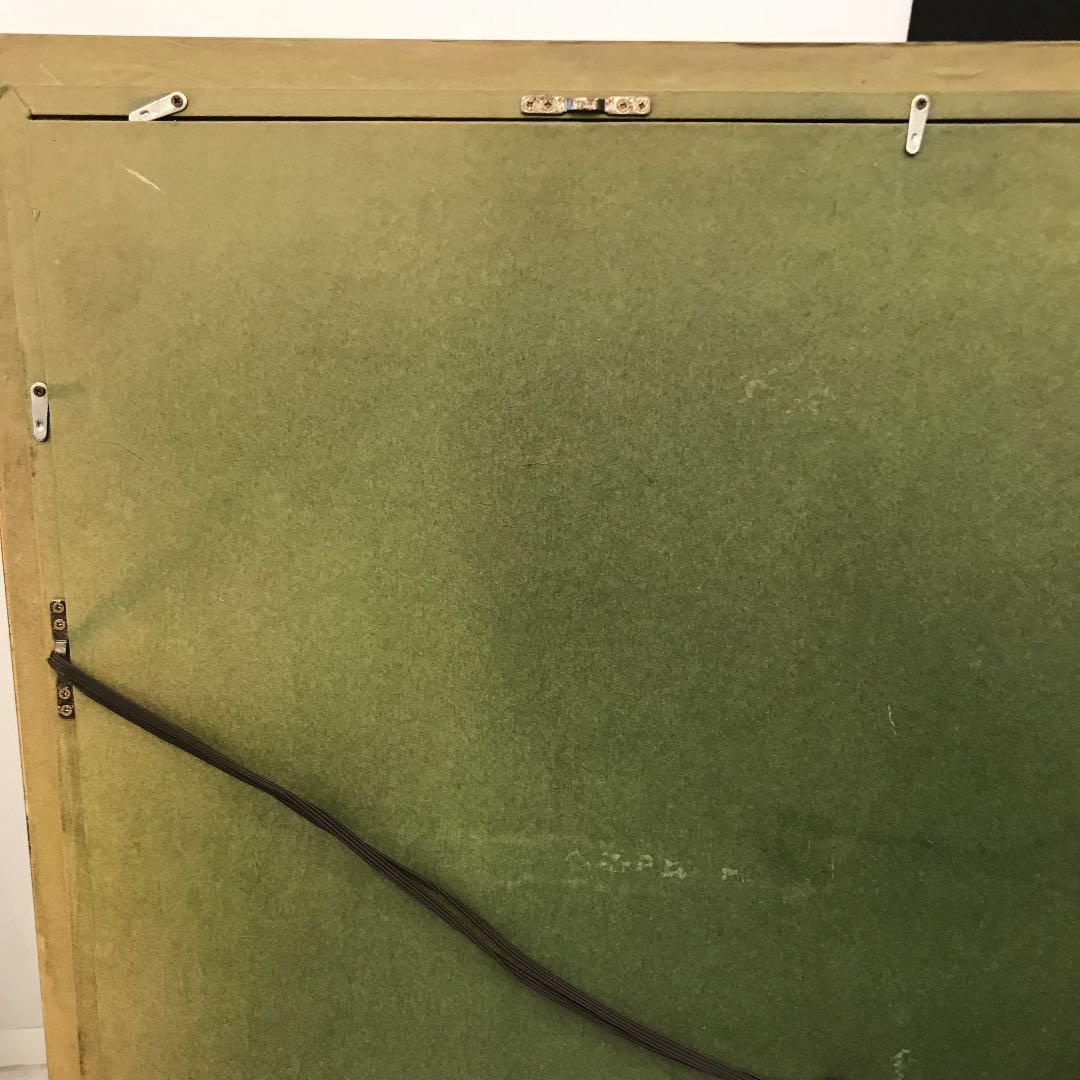 アンティーク 絵画 油絵 油彩画 額縁 桜 山林 森林 春 風景画 Fuji K 飾り物 ビンテージ ヴィンテージ 昭和レトロ レトロ _10