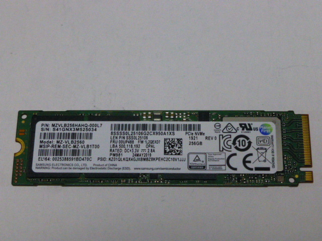 SAMSUNG M.2 NVME SSD 512GB 健康状態97% 周辺機器 SAMSUNG NVME M.2 SSD