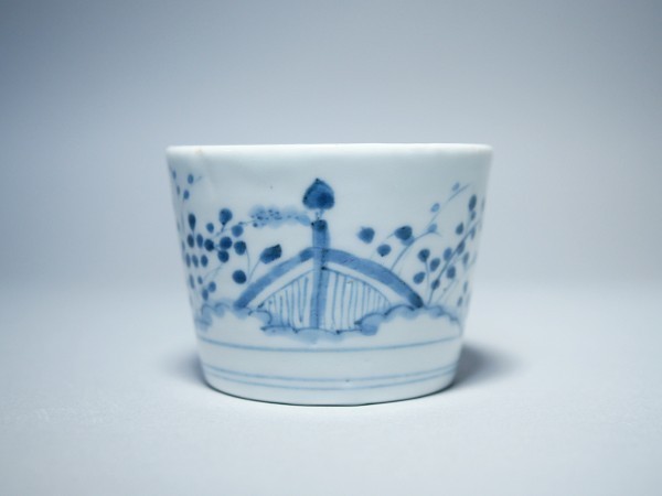 古伊万里　春庭草花紋　そば猪口　［No.EE1-16J40］　蕎麦猪口