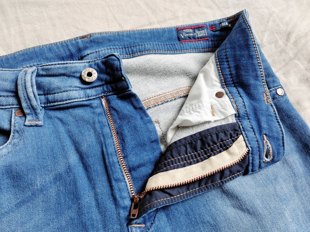 美品 DIESEL ディーゼル THAVAR-NE 0837T Jogg Jeans SLIM SKINNY 