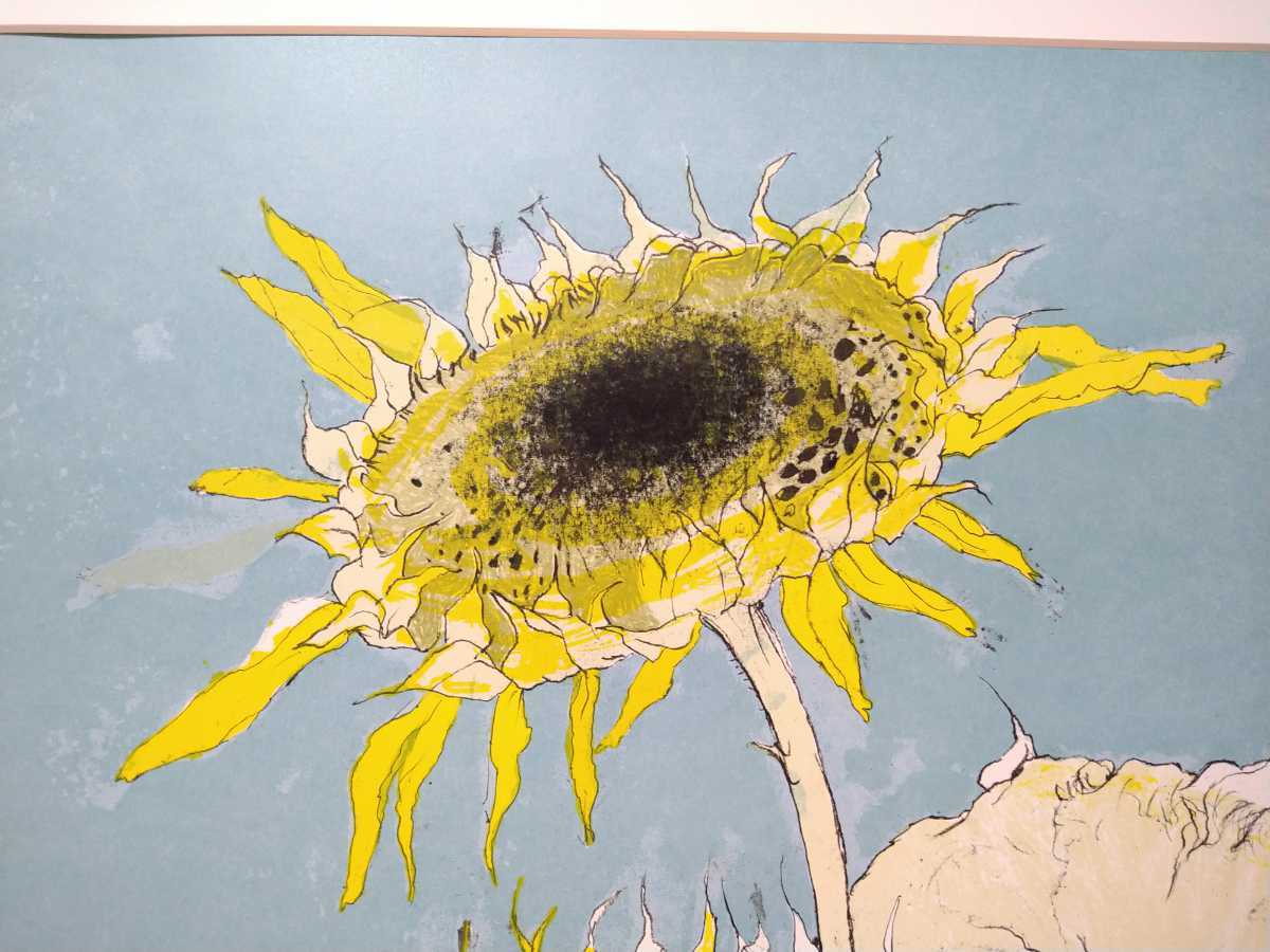 真作保証 ジャン・ジャンセン 大判リトポスター「ひまわり」画55×86cm  