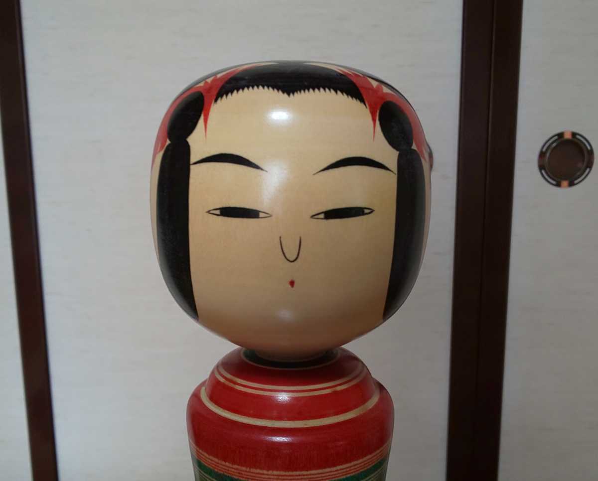 栗林一雪 希少作品 「壺を運ぶ女」 創作こけし 共箱 62cm 038 【公式通販】