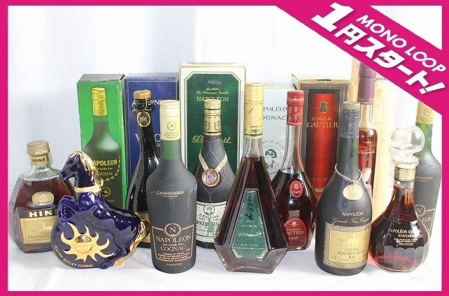 【1*2r酒147D】★1円スタート★古酒・未開栓★11本セット★NAPOLEON ナポレオン★コニャック★箱付き有 200ml 350ml 500ml 700m