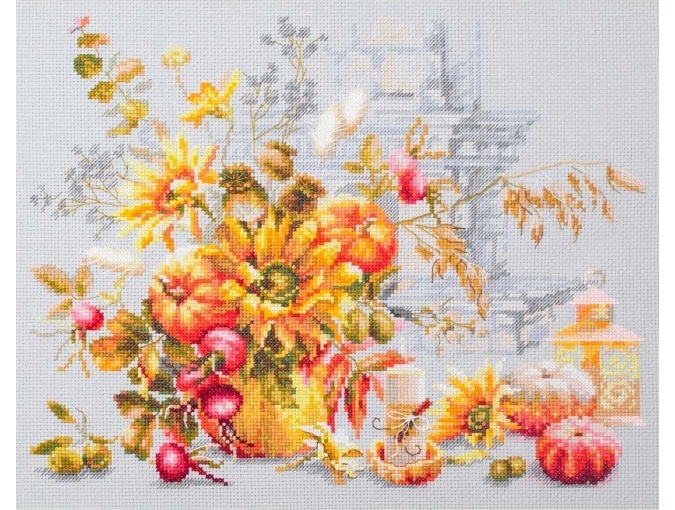 Autumn - Cross kit improvisation from category flowers stitch