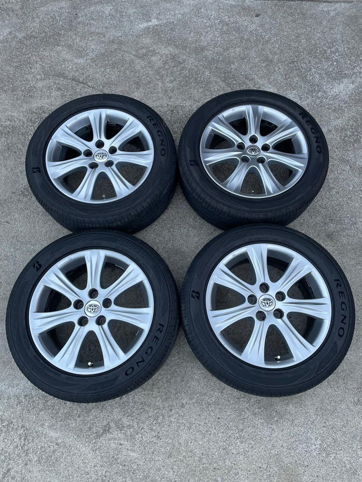 200系 クラウン マジェスタ 純正 17インチ アルミホイール 美品 バリ溝 希少 ハイグロス 2019年製 ブリジストン 17X7.5JJ +39 PCD114.3　②