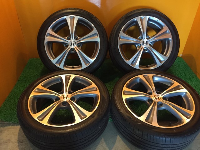 ★石川発　ホンダ純正　18インチ　アルミホイール　18×7J　PCD114.3　ダンロップ　VEURO　VE303　225/45R18　2017年製2本　2015年製2本 ★石川発　ホンダ純正　18インチ　アルミホイール　18×7J　PCD114.3　ダンロップ　VEURO　VE303　225&frasl;45R18　 2017年製2本　2015年製2本 ホンダ 純正 2026年最新ホンダ純正18インチホイールが見つかる！種類豊富な HONDAオデッセイ(RB3・4  ホイール